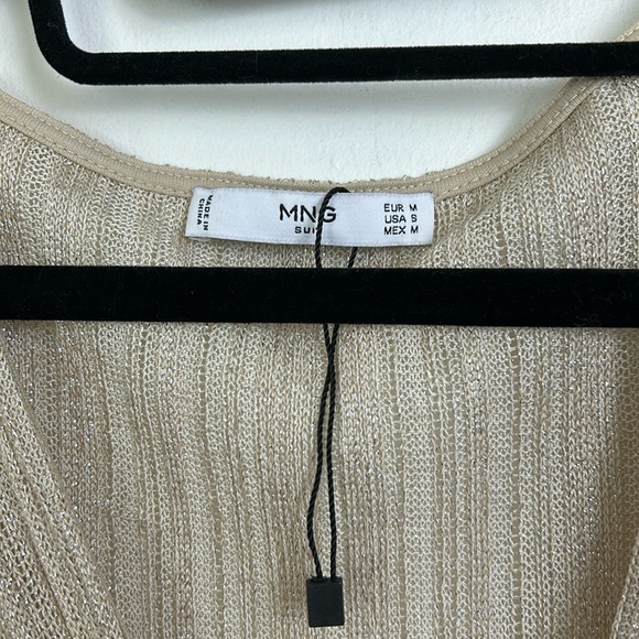 Mango Metallic Thread Midi Dress NWOT - Picture 5 of 7